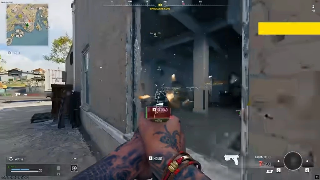 Warzone wallhack through a building